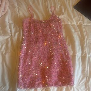 Lucy in the Sky Glittering Pink Formal Dress
